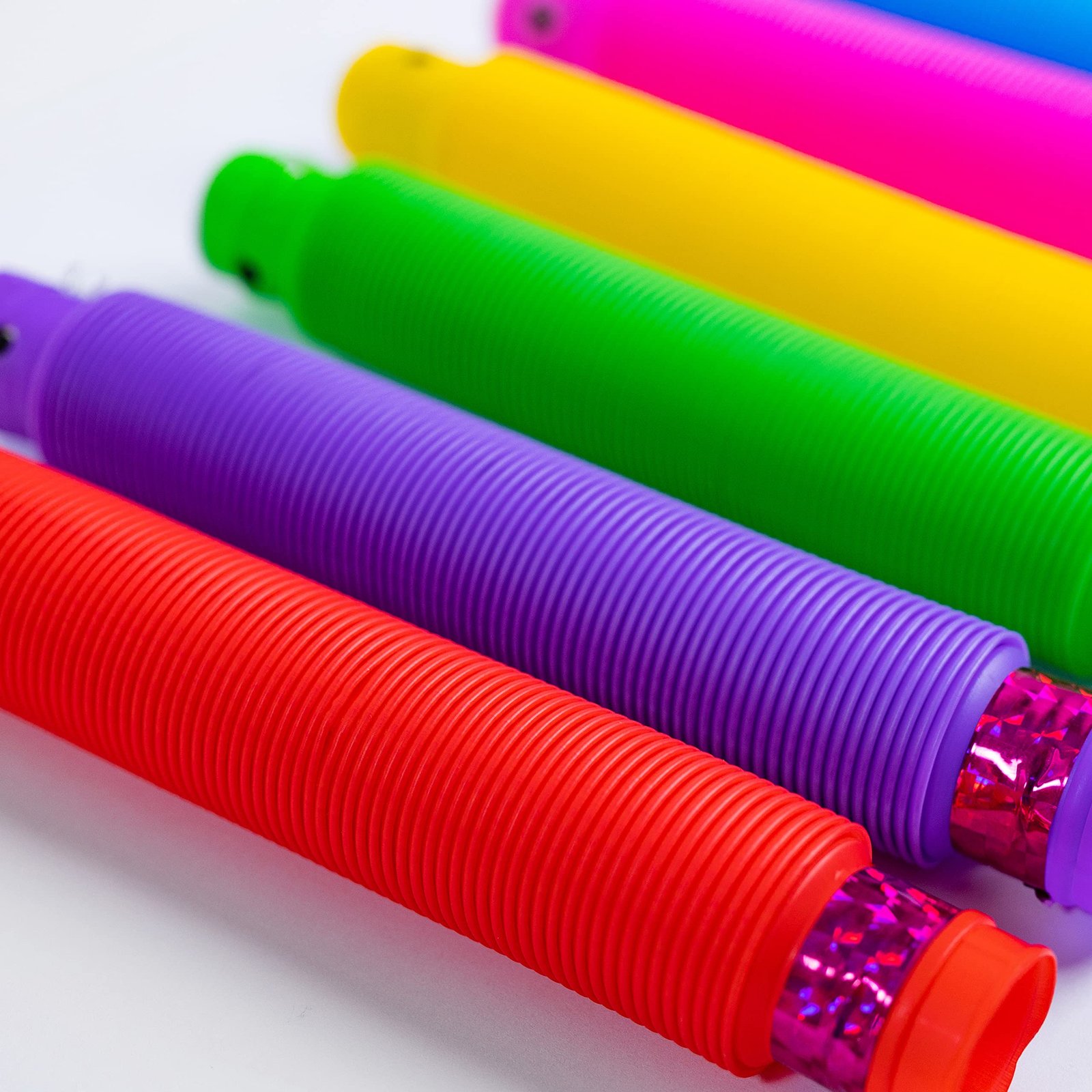 Colorful Telescopic Pop Tubes Fidget Toys – LED Flash Sensory Tubes for Kids & Adults, Stress Relief Autism Toys, Random Color Gift Pack-TY01 - Image 4