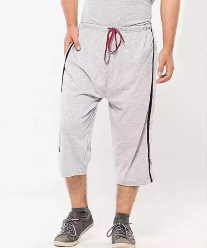Pack of 2 – Summer Cotton Jersey Quarter Shorts for Men | Comfortable Casual Shorts with Double-Sided Two Stripes - Image 2
