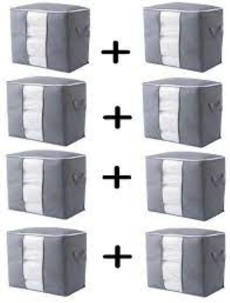 Portable Bamboo Clothes & Blanket Large Folding Bag – Durable Storage Box Organizer with Zipper & Handles - Image 11