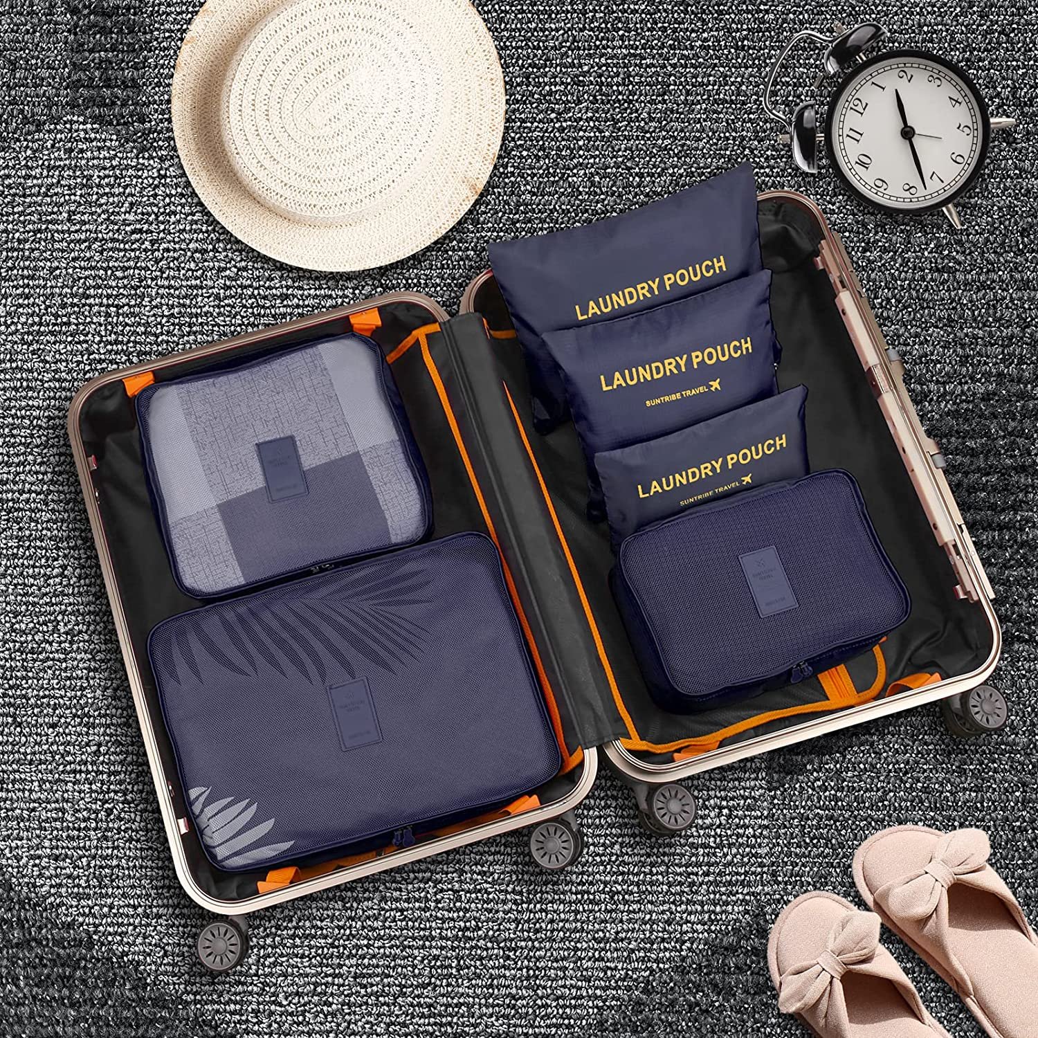 6 Pcs Travel Storage Bag Set – Clothes, Luggage & Makeup Organizer Bags for Suitcase, Underwear & Accessories - Image 5
