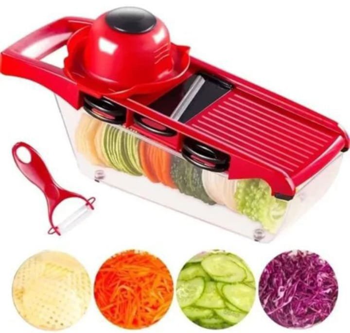 10-in-1 Vegetable Chopper & Mandoline Slicer – Multi-Function Cutter, Grater & Dicer with Interchangeable Blades & Hand Protector for Onions, Potatoes, Carrots & Fruits - Image 7