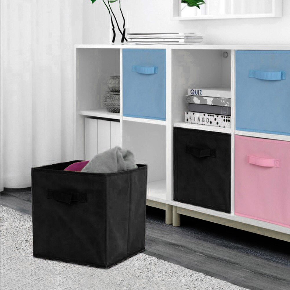 Foldable Storage Cube Organizer Basket Bin – Multi-Purpose Fabric Storage Boxes with Handles for Clothes, Toys, Travel & Moving - Image 5