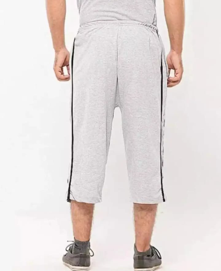 Pack of 2 – Summer Cotton Jersey Quarter Shorts for Men | Comfortable Casual Shorts with Double-Sided Two Stripes - Image 4