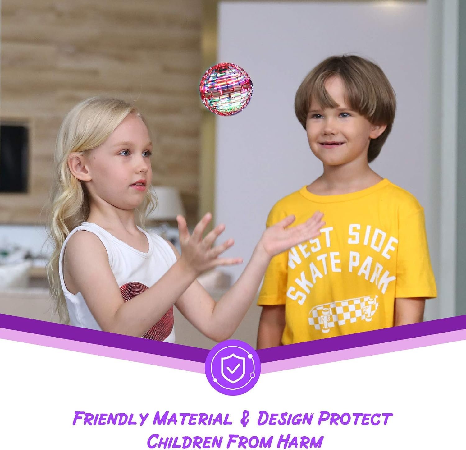 Flynova Pro Flying Ball – Hand-Controlled Mini Drone Toy with RGB Lights | Rechargeable UFO Spinner for Kids & Families-TY01 - Image 5