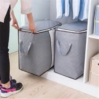 Large Storage Bags – Foldable Clothes Storage Box Bins with Durable Handles & Thick Fabric for Blanket, Comforter, Clothing & Bedding - Image 4