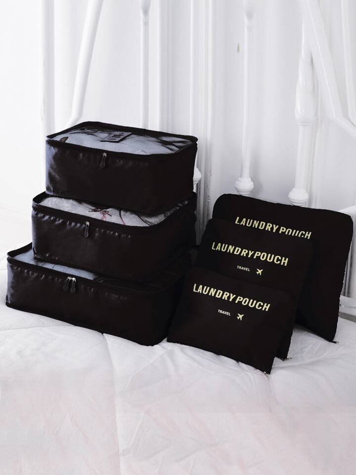 6 Pcs Travel Storage Bag Set – Clothes, Luggage & Makeup Organizer Bags for Suitcase, Underwear & Accessories - Image 4