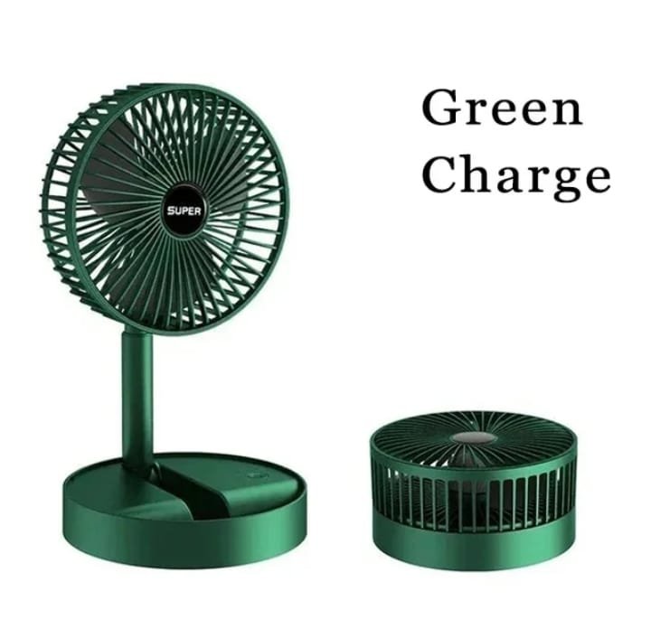 Mini Desktop Foldable Fan | USB Rechargeable Telescopic Fan | Silent Portable Adjustable Cooling Fan for Home & Office - Image 4