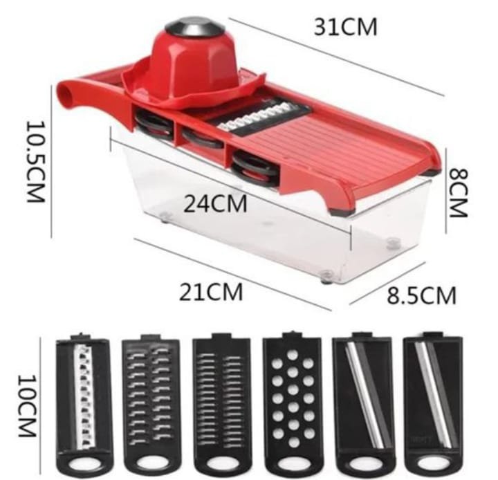 10-in-1 Vegetable Chopper & Mandoline Slicer – Multi-Function Cutter, Grater & Dicer with Interchangeable Blades & Hand Protector for Onions, Potatoes, Carrots & Fruits - Image 6