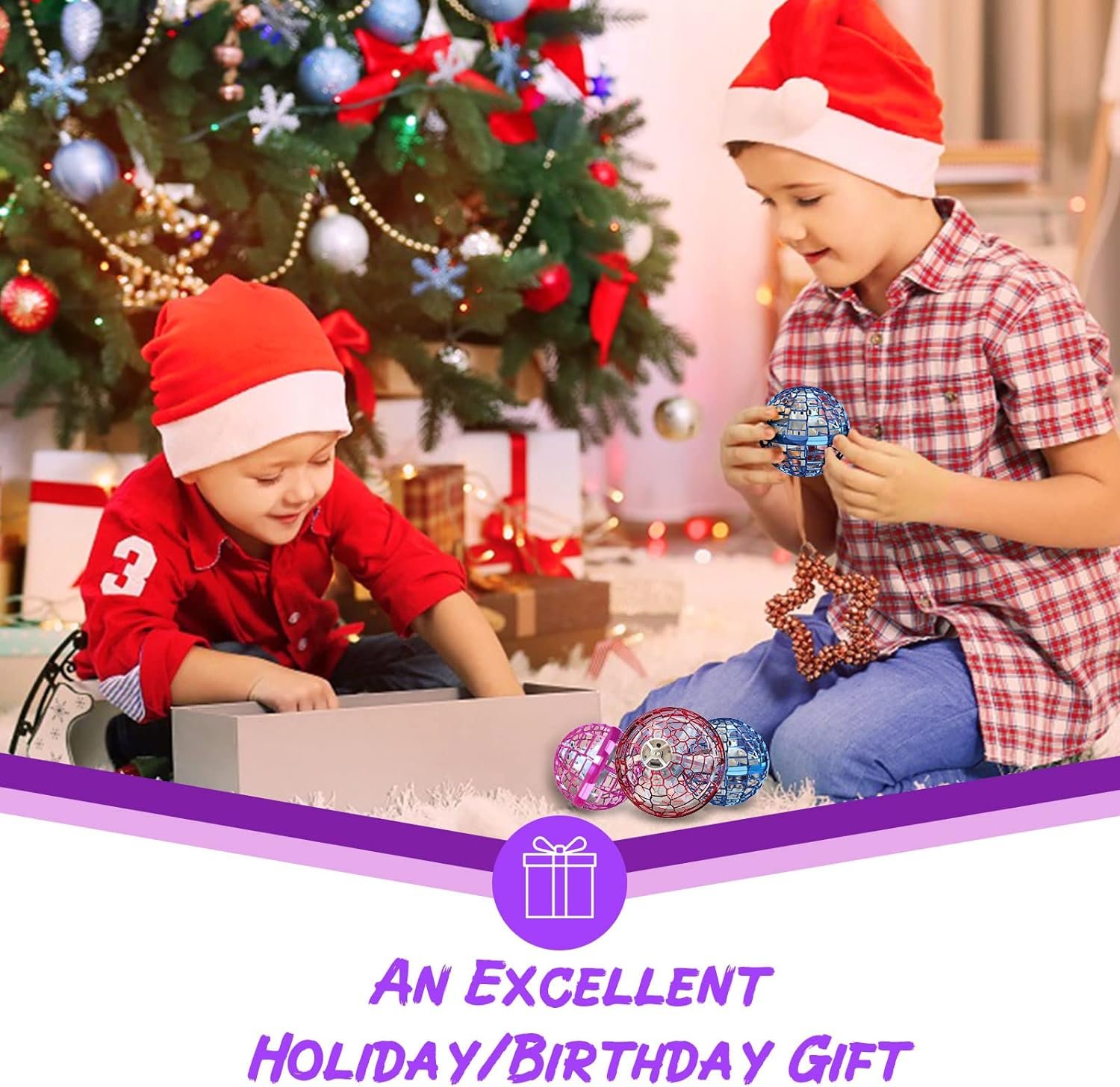 Flynova Pro Flying Ball – Hand-Controlled Mini Drone Toy with RGB Lights | Rechargeable UFO Spinner for Kids & Families-TY01 - Image 4