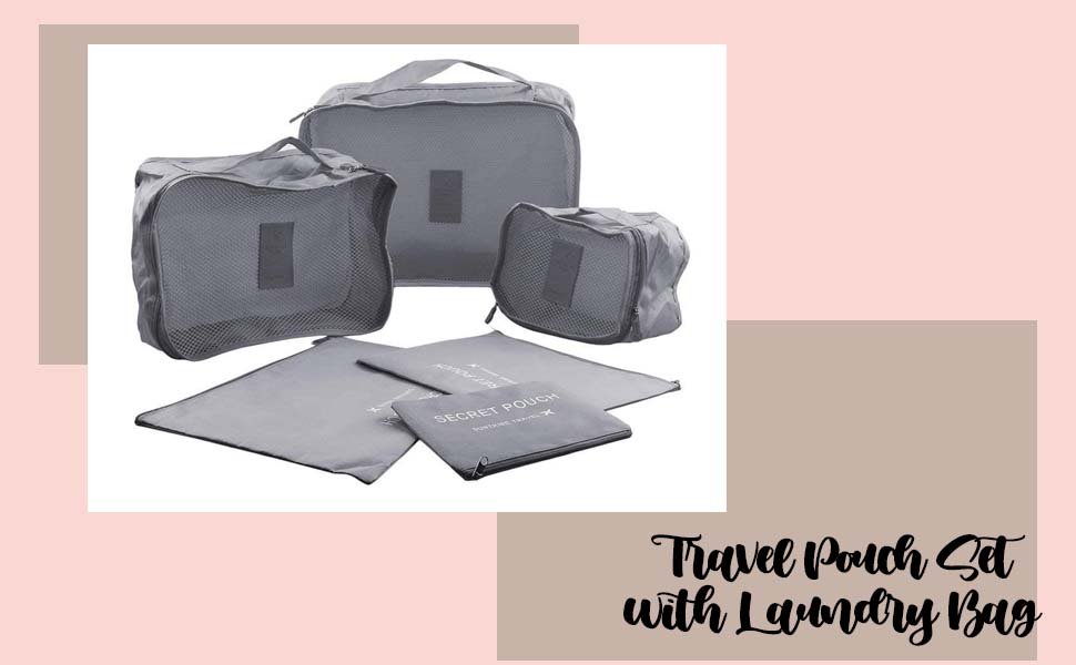 6 Pcs Travel Storage Bag Set – Clothes, Luggage & Makeup Organizer Bags for Suitcase, Underwear & Accessories - Image 3