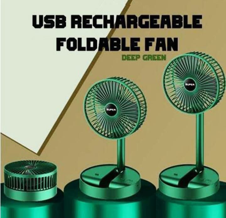 Mini Desktop Foldable Fan | USB Rechargeable Telescopic Fan | Silent Portable Adjustable Cooling Fan for Home & Office - Image 3