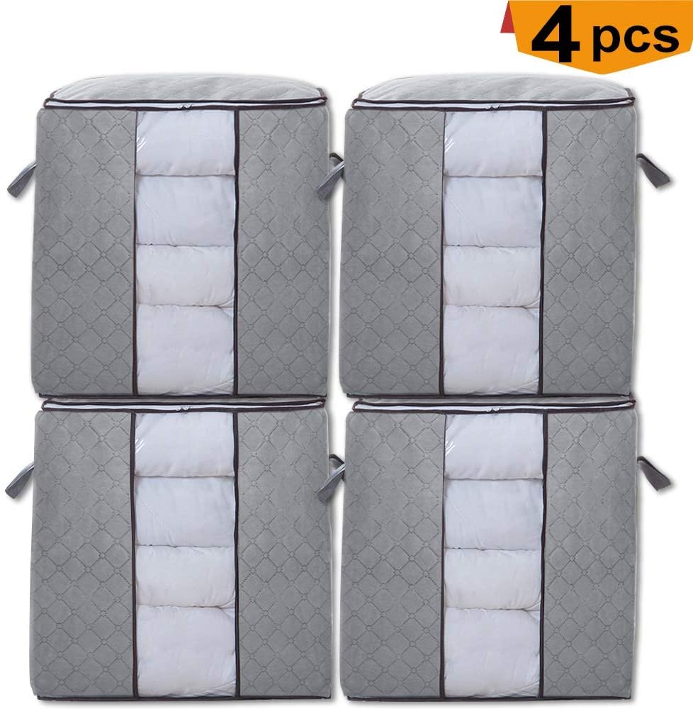 Portable Bamboo Clothes & Blanket Large Folding Bag – Durable Storage Box Organizer with Zipper & Handles - Image 7