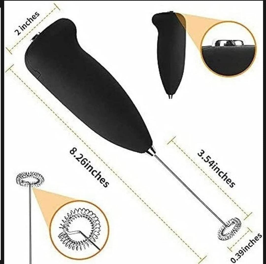 Handheld Beater for Coffee, Eggs & Yogurt – Manual Kitchen Beater & Whisk Mixer - Image 2