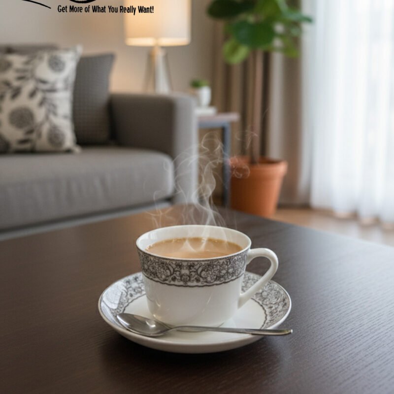 12-Piece Timeless Cup & Saucer Set – Elegant Ceramic Tea & Coffee Set | Classic Dinnerware Collection CK