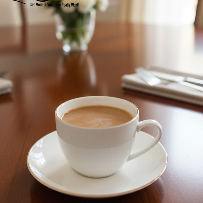Golden Rim 12-Piece Cup & Saucer Set – Luxury Porcelain Tea & Coffee Set | Elegant Dinnerware Gift CK