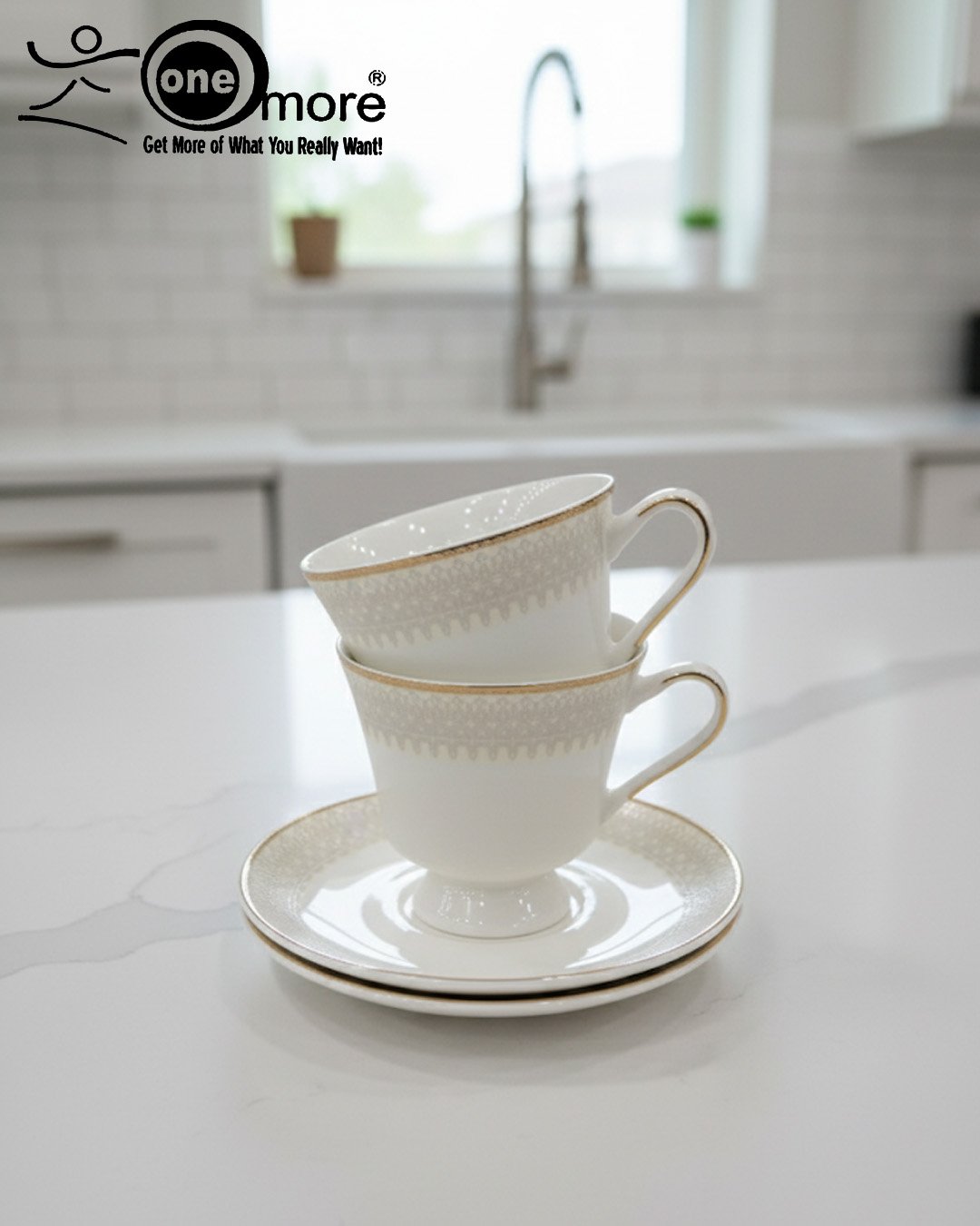 Elegant Porcelain Cup & Saucer Set – Timeless Tea & Coffee Drinkware CK - Image 4