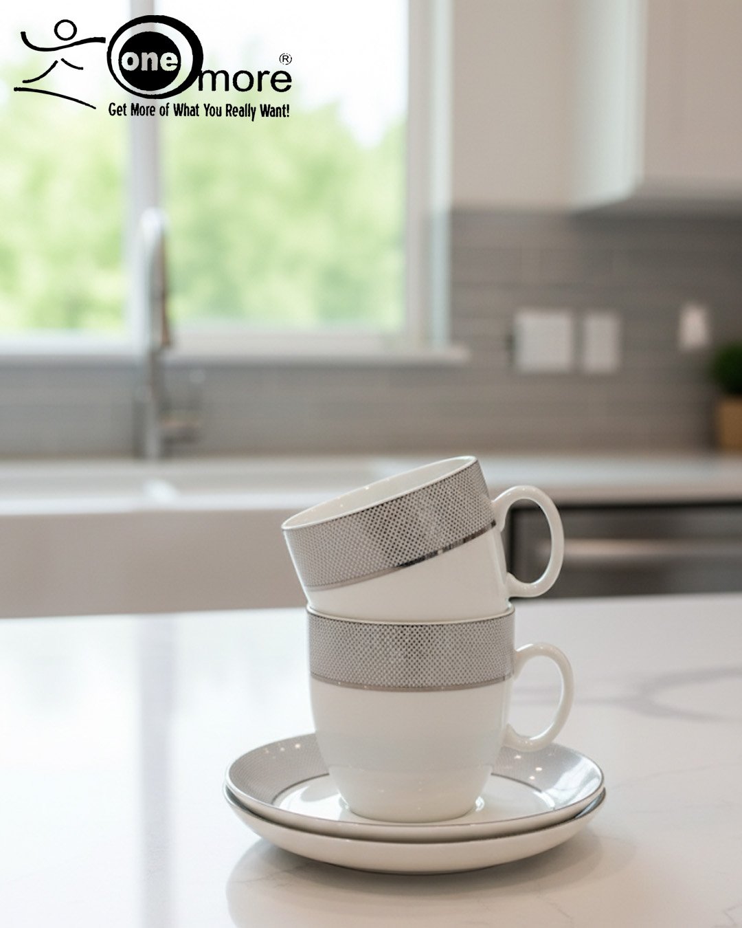 Elegant 12-Piece Cup and Saucer Set – Luxury Porcelain Tea & Coffee Serving Set CK - Image 3