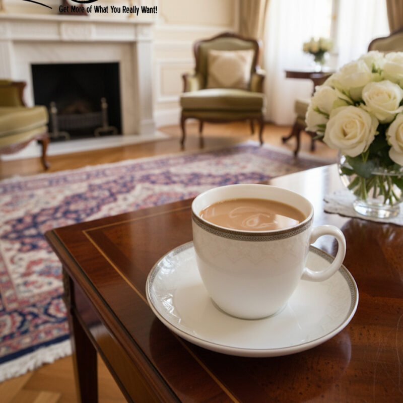 Elegant 12-Piece Cup and Saucer Set – Luxury Porcelain Tea & Coffee Set CK
