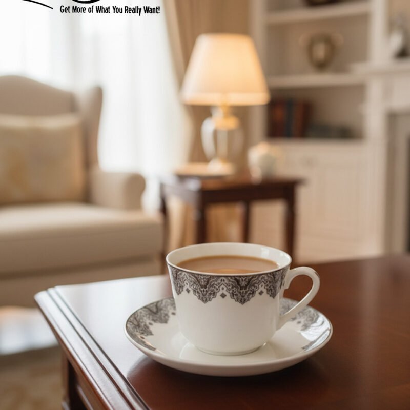 12-Piece Timeless Cup & Saucer Set – Elegant Ceramic Tea & Coffee Set | Classic Drinkware CK