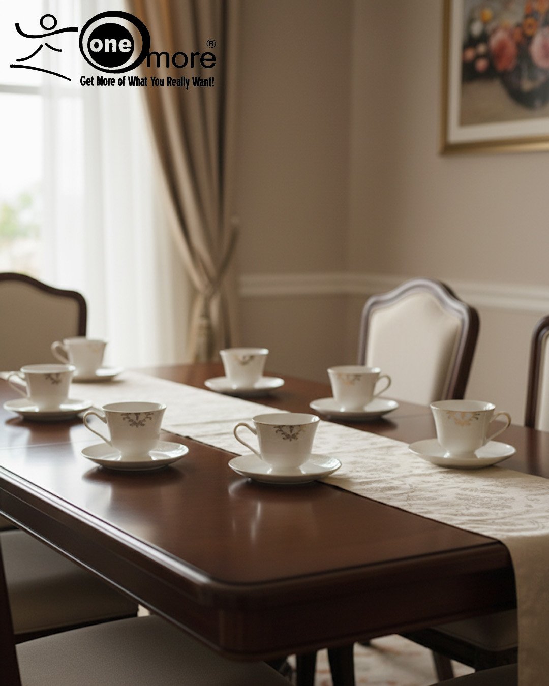 Elegant Porcelain Cup & Saucer Set – Luxury Tea & Coffee Cups | Classic Fine China Gift Set CK - Image 3