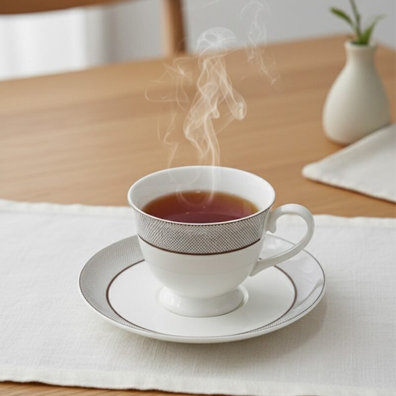 Relaxing Tea Time – Elegant Porcelain Tea Cup & Saucer Set | Luxury Tea & Coffee Collection CK