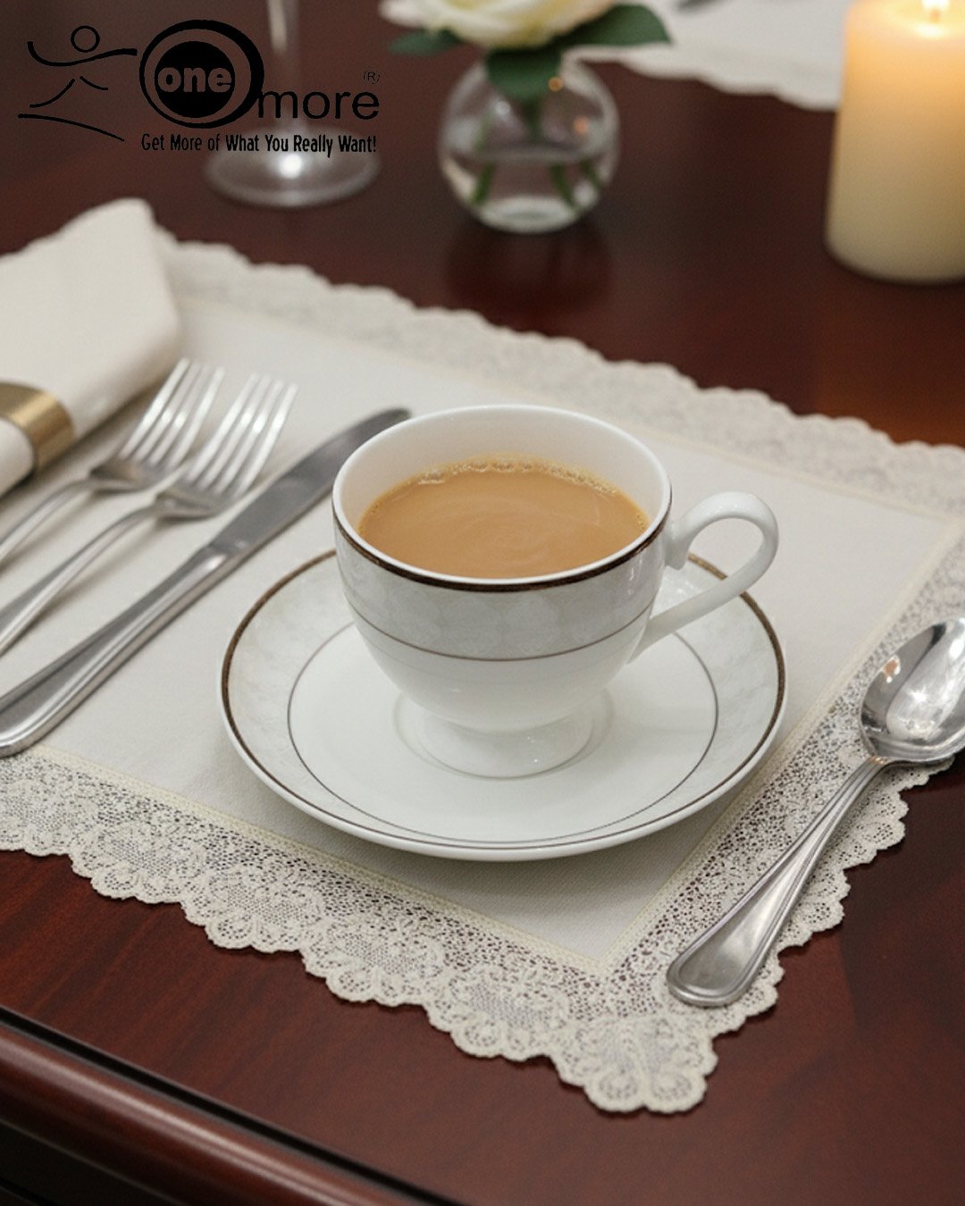 Luxury Porcelain Tea Cup and Saucer Set – Elegant Fine China Tea & Coffee Cups | Classic Gift Set CK