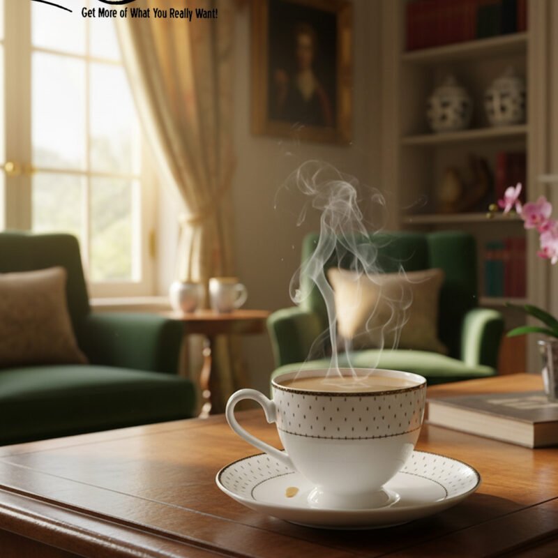 Luxury Porcelain Tea Cup and Saucer Set – Elegant Fine China Tea & Coffee Cups | Classic Gift Set CK
