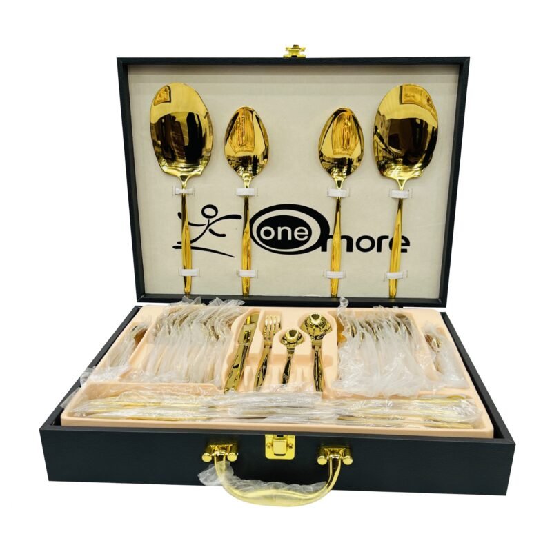 Cutlery Set 52 Pcs Full Gold – 12 Person Stainless Steel Flatware Set | Luxury Dinnerware Collection CK