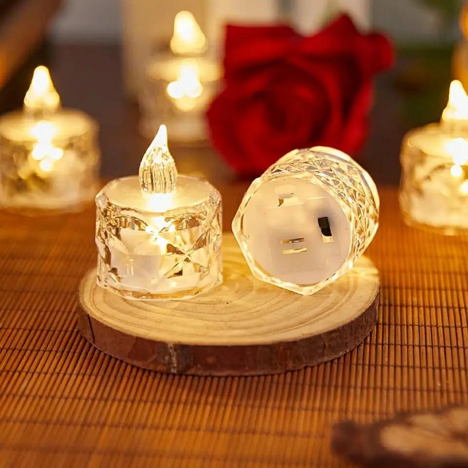 Flameless LED Crystal Candle Light – Transparent Shell Night Lamp for Party, Home & Kids Room Decoration - Image 5