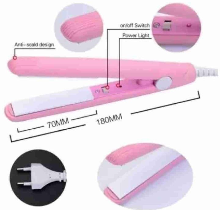 Mini Hair Straightener & Curling Iron – High Quality Small Flat Iron | Portable Styling Tool for Women - Image 9