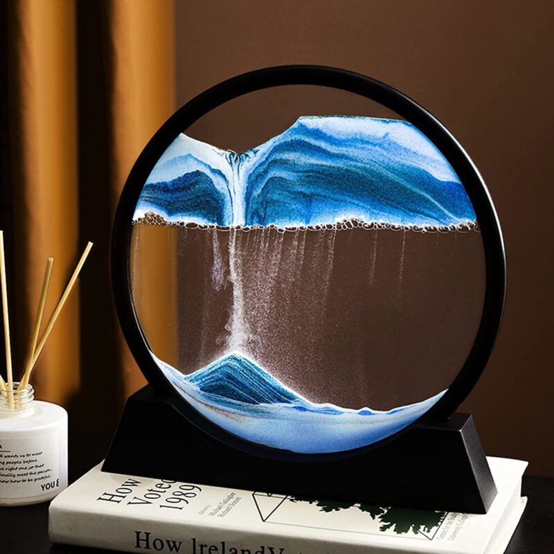 3D Moving Sand Art Lamp – Flowing Sandscape Painting with LED Light | Hourglass Sand Timer Home & Office Decor
