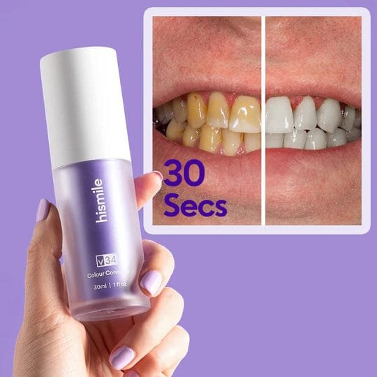 Hismile V34 Purple Teeth Color Corrector – Teeth Whitening Toothpaste Serum 30ml