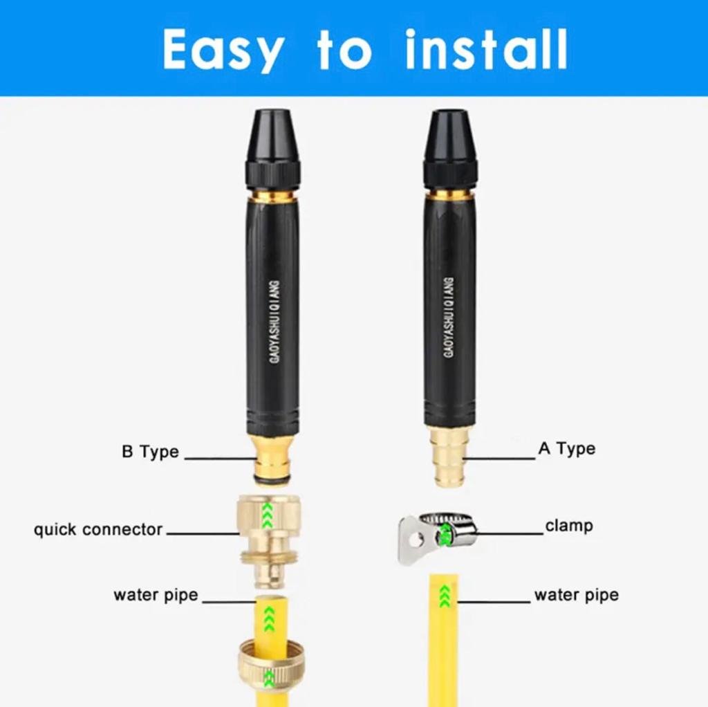 High Pressure Water Spray Nozzle – Adjustable Brass Hose Pipe Nozzle for Car Wash, Garden & Lawn Cleaning - Image 11