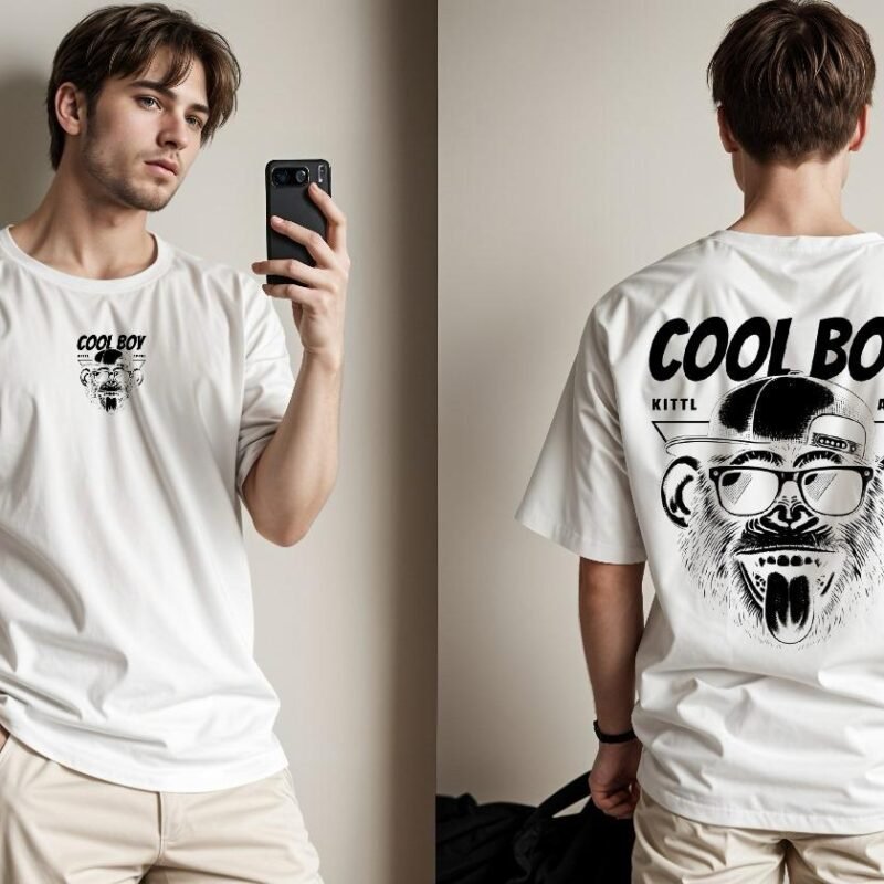 Premium Quality Drop Shoulder T-Shirt COOL BOY Graphic Street wear