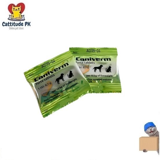 Caniverm Deworming Tablet for Dogs & Cats | Broad Spectrum Parasite Control | Single Tablet