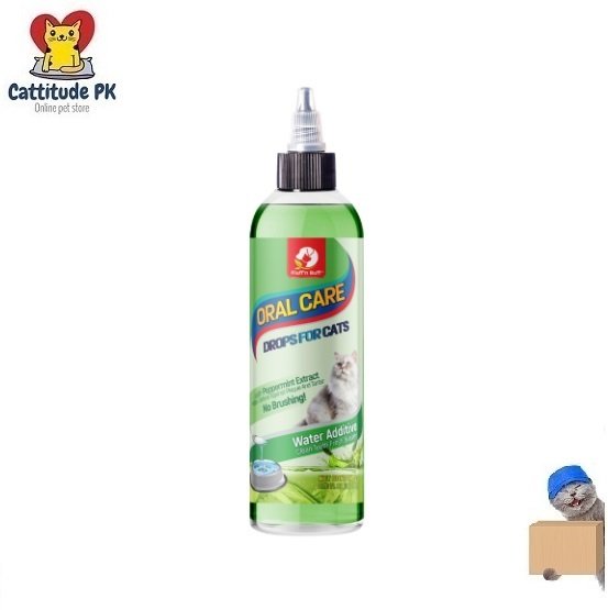 Fluff n Buff Oral Care Drops for Cats & Kittens - 100ML | Water Additive for Fresh Breath & Clean Teeth | No Brushing Dental Solution