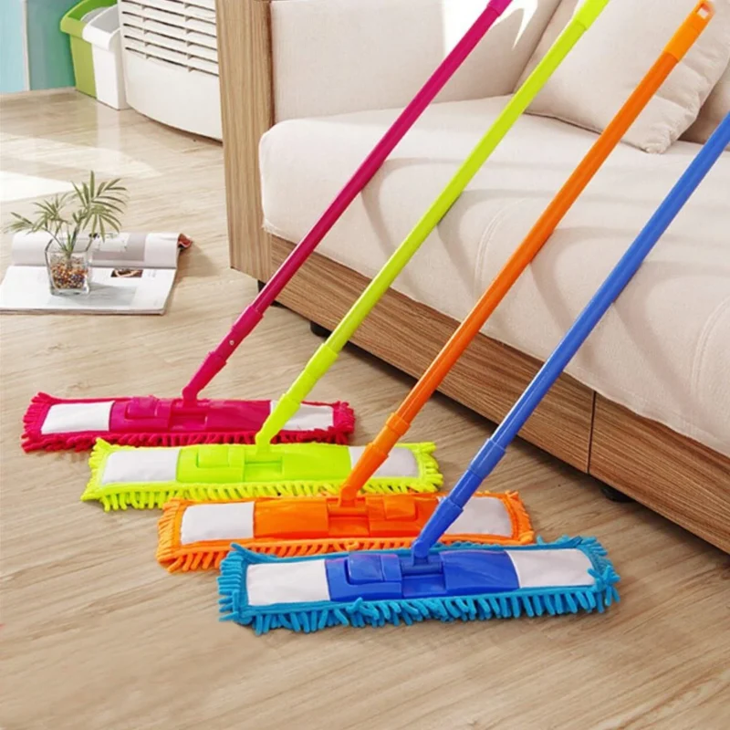 Extendable Microfiber Mop Cleaner Sweeper | Wet & Dry Floor Cleaning Mop for Wooden, Laminate & Tile Floors – Adjustable Handle