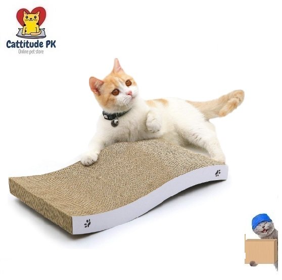 Cat Scratching Board | Durable Scratch Pad for Cats | Cardboard Cat Scratcher for Claw Care, Play & Exercise