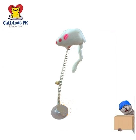 Mouse Spring Cat Toy with Bell | Interactive Cat Toy for Exercise, Fun & Hunting Instinct Stimulation