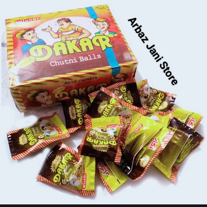 Original Dakar Chutni Spicy Balls | Pack of 25 | Childhood Delight Chatpata Anda Candy – Tangy & Spicy Flavor