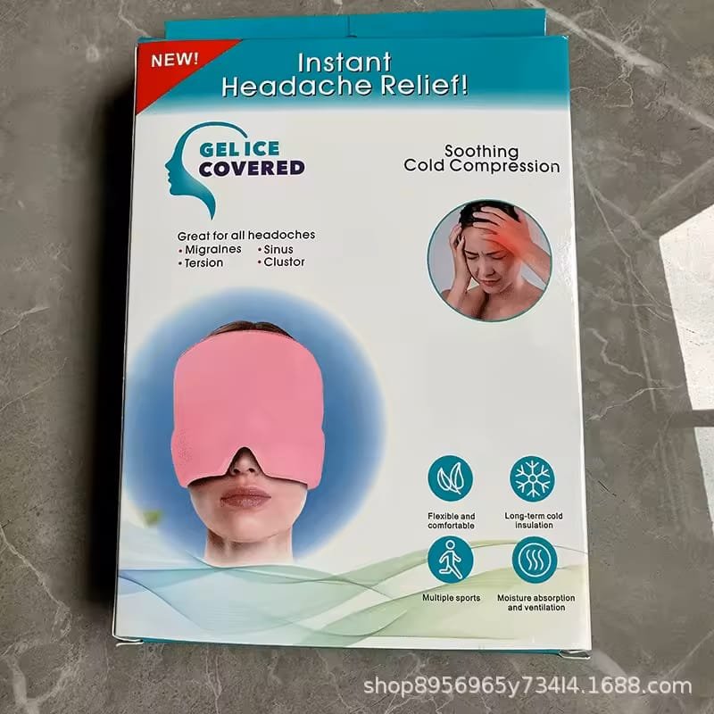 Comfortable Ice Bag Head Cover for Headache Relief | Cold & Heat Therapy Gel Ice Cap for Migraine, Eyes & Stress Relief - Image 4