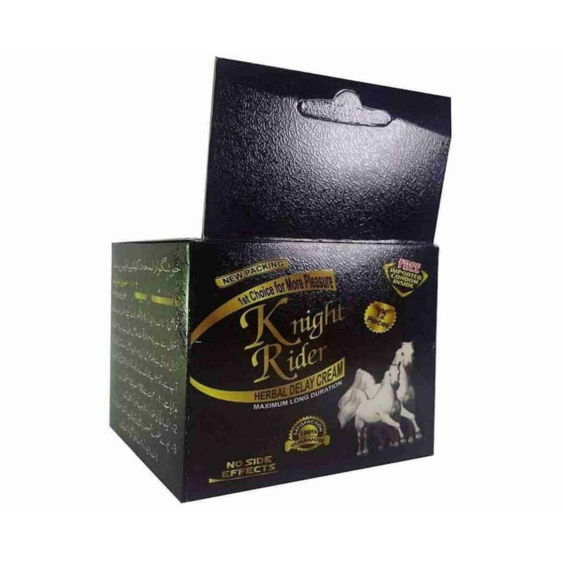 Knight Rider Extra Timing Condoms – Pack of 24 – Long-Lasting Black Condoms for Extended Pleasure