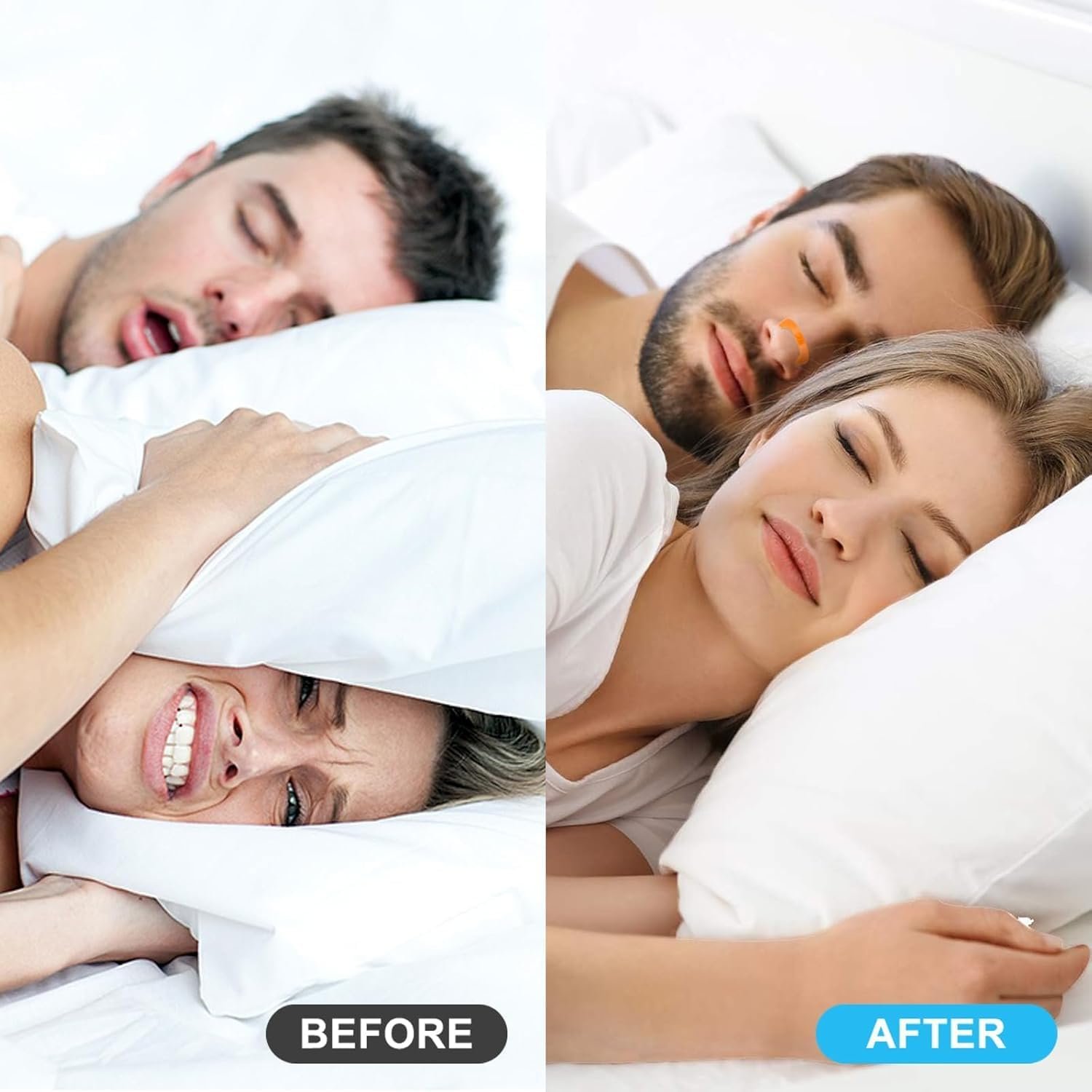 Magnetic Nasal Strips for Breathing & Snoring Relief | Silicone Nose Clip Dilator Starter Kit – 4 Sizes for Comfortable Sleep - Image 2
