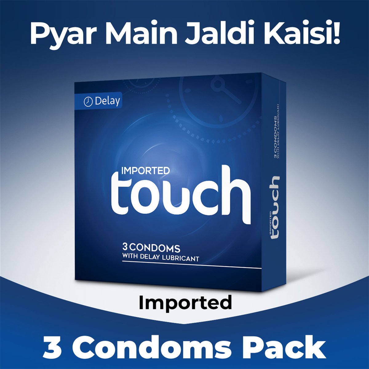 Touch Delay Condoms – Pack of 3 – With Delay Lubricant for Longer-Lasting Performance - Image 2