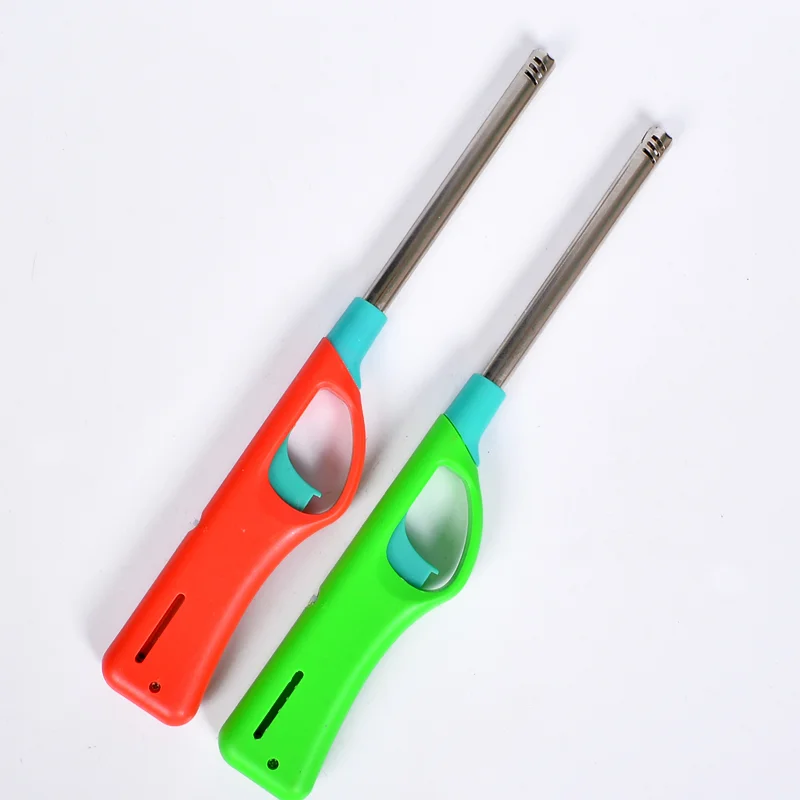 Kitchen Stove Gas Lighter with Refill – Long Nozzle Adjustable Flame Butane Lighter | Safe & Refillable Kitchen Igniter for Cooking, BBQ, and Grill