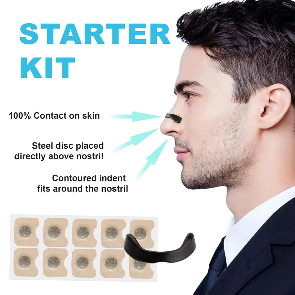 Magnetic Nasal Strips for Breathing & Snoring Relief | Silicone Nose Clip Dilator Starter Kit – 4 Sizes for Comfortable Sleep - Image 3