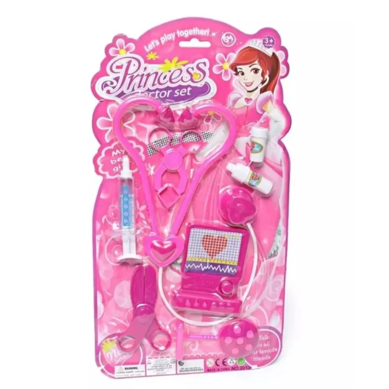 Doctor Set for Kids – 8 Pieces Pretend Play Medical Kit Toy | Pink Doctor Playset for Girls & Boys