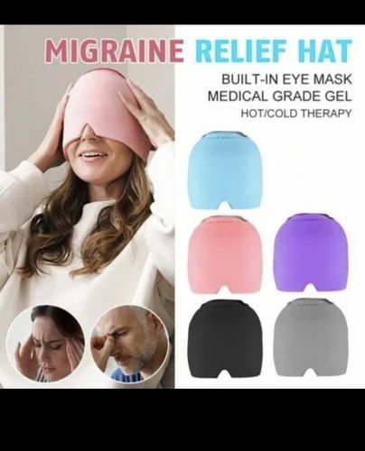 Comfortable Ice Bag Head Cover for Headache Relief | Cold & Heat Therapy Gel Ice Cap for Migraine, Eyes & Stress Relief