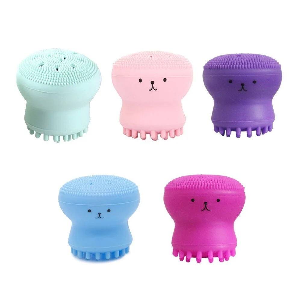 Octopus Shape Silicone Face Cleansing Brush | Soft Foam Facial Pore Cleaner & Exfoliating Scrub – Gentle Makeup Remover & Skin Care Tool - Image 3
