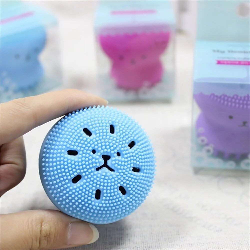 Octopus Shape Silicone Face Cleansing Brush | Soft Foam Facial Pore Cleaner & Exfoliating Scrub – Gentle Makeup Remover & Skin Care Tool - Image 2